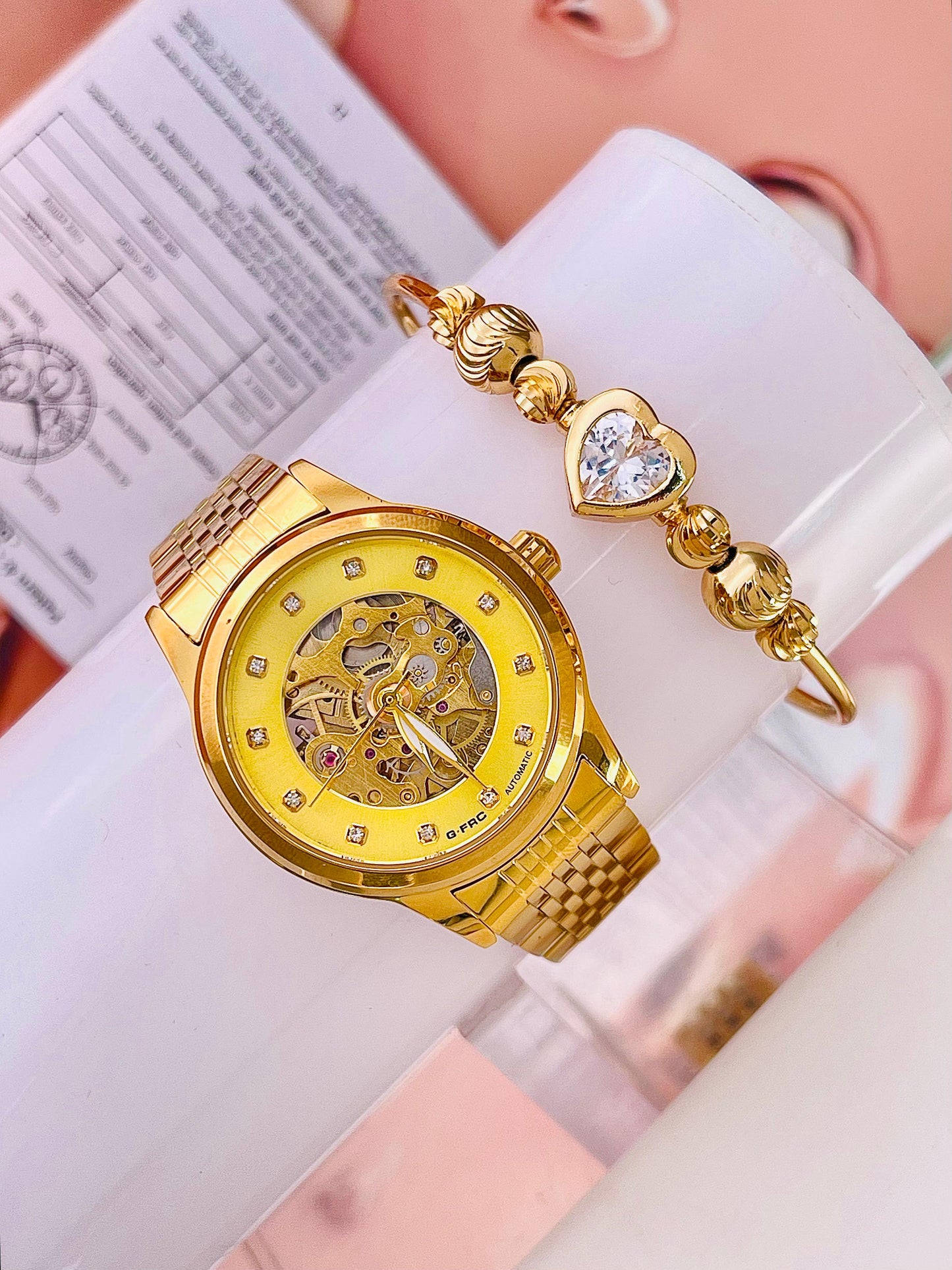 G Force Automatico Dama + 🎁 Pulsera en Covergold✨💫